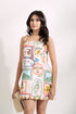 EMGEE by Get Spotted: Shona Mini Dress in Pamana Postmark Fabric